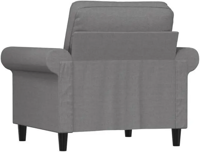 Alt view image 13 of 15 - vidaXL Sofa Chair Light Gray 23.6" Fabric