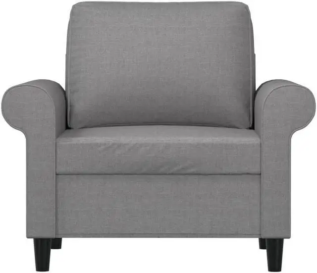 Alt view image 11 of 15 - vidaXL Sofa Chair Light Gray 23.6" Fabric