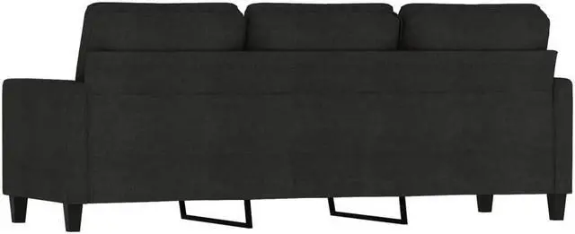 Alt view image 5 of 7 - vidaXL Sofa Accent Upholstered 3-Seater Couch Sofa for Living Room Black Fabric