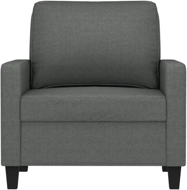 Alt view image 3 of 7 - vidaXL Sofa Chair Upholstered Accent Armchair Sofa Comfort Dark Gray Fabric