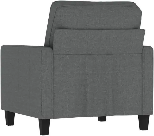 Alt view image 5 of 7 - vidaXL Sofa Chair Upholstered Accent Armchair Sofa Comfort Dark Gray Fabric