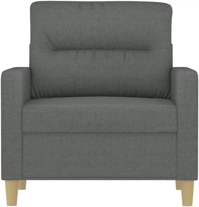 Alt view image 3 of 7 - vidaXL Sofa Chair Accent Upholstered Single Sofa Armchair Dark Gray Fabric