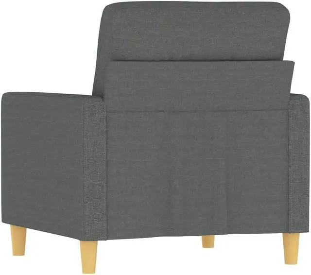 Alt view image 5 of 7 - vidaXL Sofa Chair Accent Upholstered Single Sofa Armchair Dark Gray Fabric