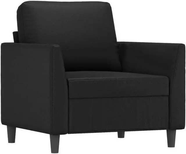 Alt view image 2 of 7 - vidaXL Sofa Chair Accent Upholstered Single Sofa Chair Black Faux Leather