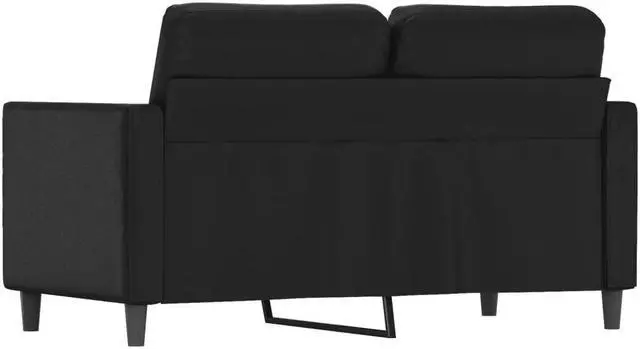 Alt view image 5 of 7 - vidaXL Sofa Accent Loveseat Couch Settee 2 Seater Sofa Black Faux Leather