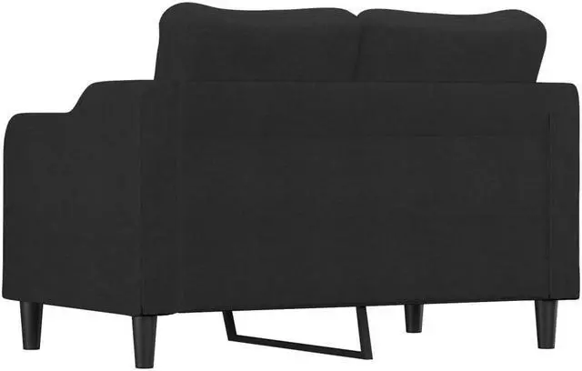 Alt view image 5 of 7 - vidaXL Sofa Accent Loveseat Couch 2 Seater Sofa Living Room Seating Black Fabric