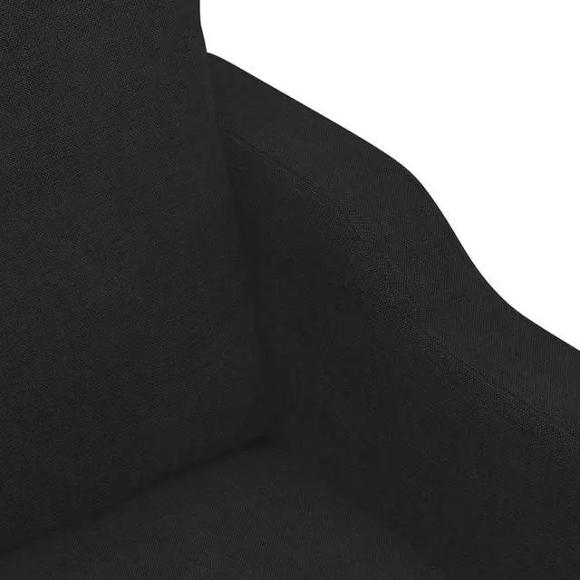Alt view image 6 of 7 - vidaXL Sofa Accent Loveseat Couch 2 Seater Sofa Living Room Seating Black Fabric