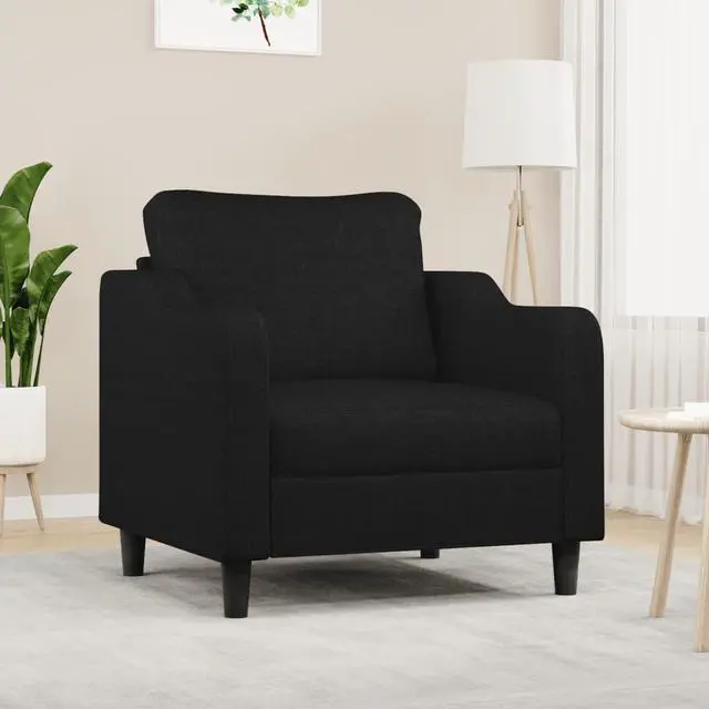 Main image of vidaXL Sofa Chair Upholstered Single Sofa Chair for Living Room Black Fabric