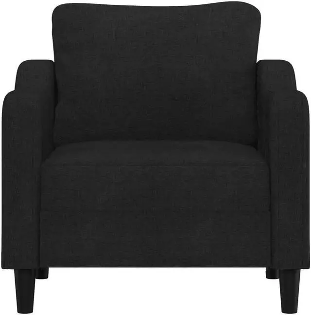 Alt view image 3 of 7 - vidaXL Sofa Chair Upholstered Single Sofa Chair for Living Room Black Fabric