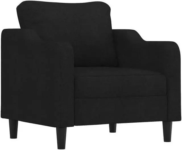 Alt view image 2 of 7 - vidaXL Sofa Chair Upholstered Single Sofa Chair for Living Room Black Fabric