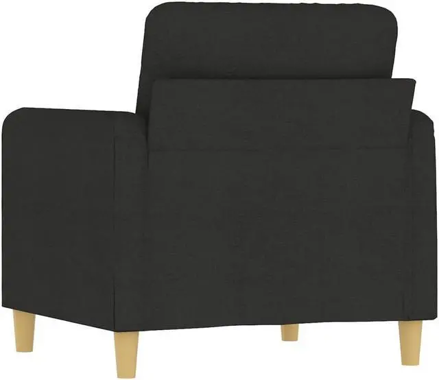 Alt view image 5 of 7 - vidaXL Sofa Chair Upholstered Single Sofa Chair for Living Room Black Fabric