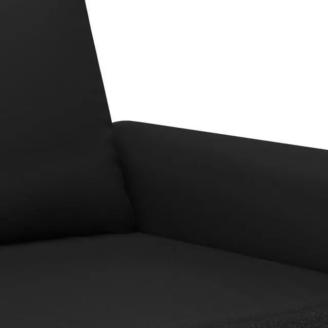 Alt view image 6 of 7 - vidaXL Sofa Accent Loveseat Couch Settee 2 Seater Sofa Black Faux Leather