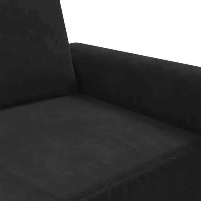 Alt view image 7 of 7 - vidaXL Sofa Accent Loveseat Couch 2 Seater Sofa Living Room Seating Black Velvet
