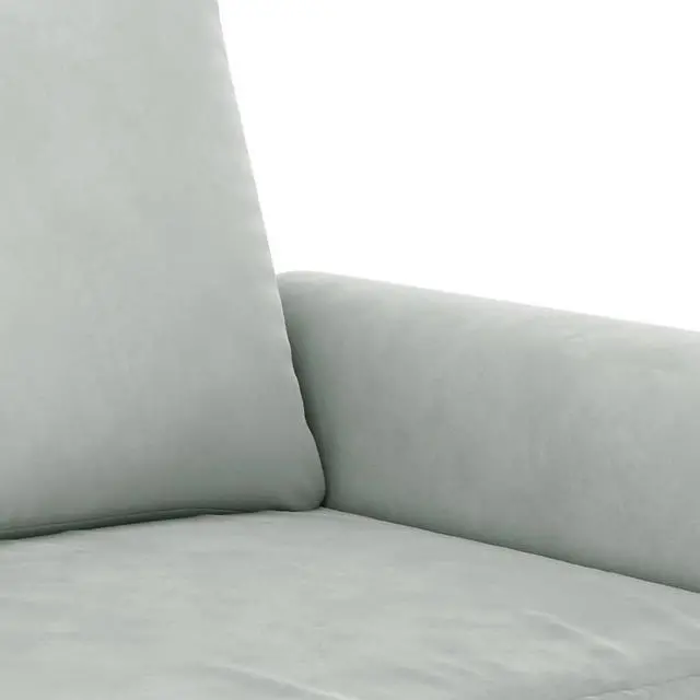 Alt view image 5 of 6 - vidaXL Sofa Set with Pillows Loveseat Couch Armchair 2 Piece Light Gray Velvet