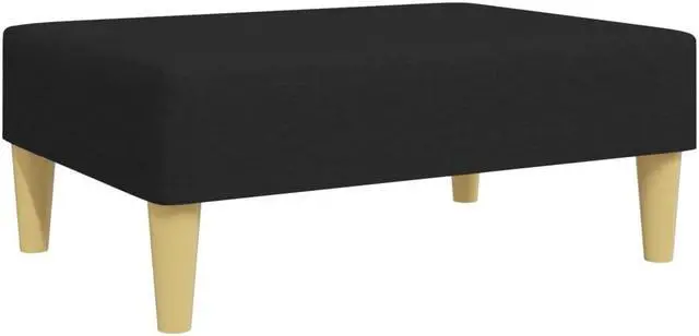 Alt view image 6 of 6 - vidaXL 2-Seater Sofa Bed with Pillows and Footstool Living Room Black Fabric