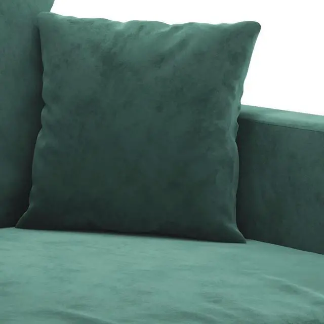 Alt view image 6 of 7 - vidaXL 2-Seater Sofa Accent Loveseat Couch Settee for Office Dark Green Velvet