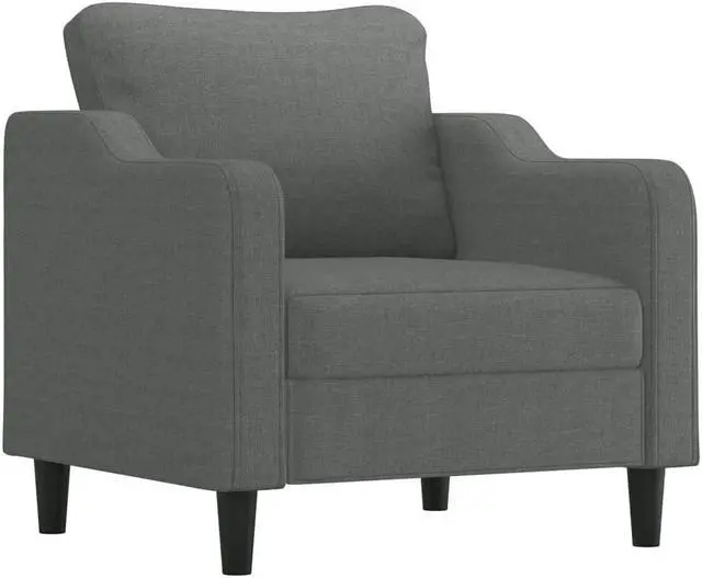 Alt view image 2 of 7 - vidaXL Sofa Chair Accent Upholstered Single Sofa Armchair Dark Gray Fabric
