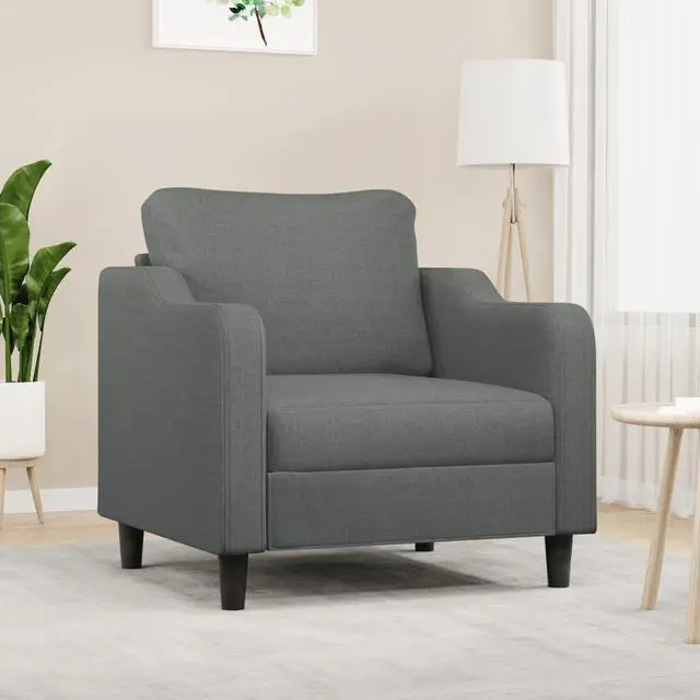 Main image of vidaXL Sofa Chair Accent Upholstered Single Sofa Armchair Dark Gray Fabric