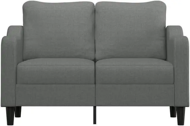 Alt view image 3 of 7 - vidaXL Sofa Accent Loveseat Couch Sofa Living Room Seating Dark Gray Fabric