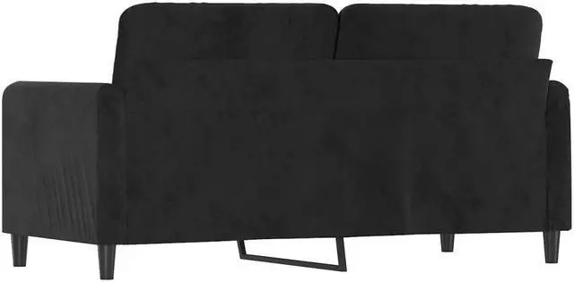 Alt view image 5 of 7 - vidaXL Sofa Accent Loveseat Couch 2 Seater Sofa Living Room Seating Black Velvet