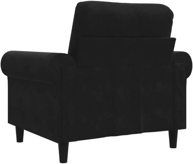 Alt view image 5 of 7 - vidaXL Sofa Chair Upholstered Single Sofa Chair for Living Room Black Velvet