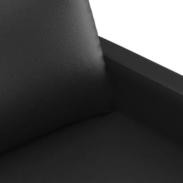 Alt view image 6 of 7 - vidaXL Sofa Accent Loveseat Couch Settee 2 Seater Sofa Black Faux Leather