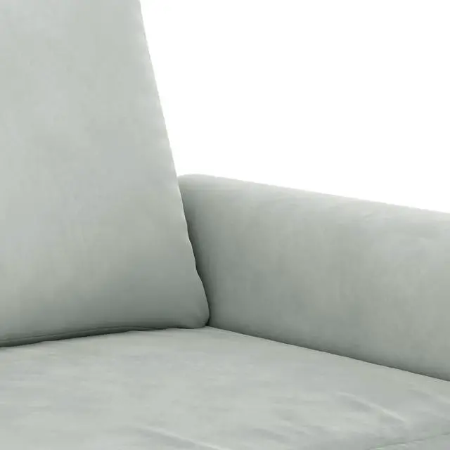 Alt view image 5 of 6 - vidaXL Sofa Set with Pillows Accent Loveseat Couch 2 Piece Light Gray Velvet