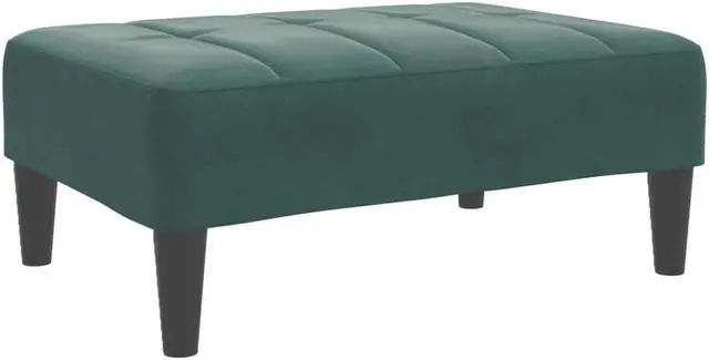 Alt view image 6 of 6 - vidaXL 2-Seater Sofa Bed with Footstool Upholstered Couch Dark Green Velvet