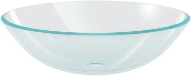 Alt view image 5 of 6 - vidaXL Basin Tempered Glass 16.5" Transparent