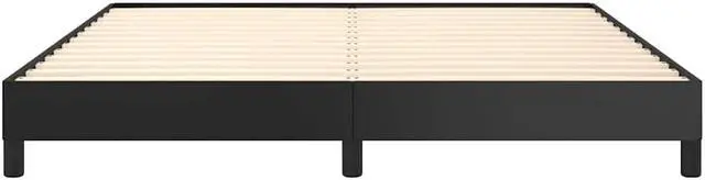 Alt view image 6 of 18 - vidaXL California King Size Bed Frame with Plywood Slats, Platform Bed Frame, Faux Leather Upholstered Mattress Foundation, No Box Spring Needed & Easy Assembly, Black, without Mattress