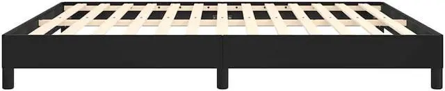 Alt view image 7 of 18 - vidaXL California King Size Bed Frame with Plywood Slats, Platform Bed Frame, Faux Leather Upholstered Mattress Foundation, No Box Spring Needed & Easy Assembly, Black, without Mattress