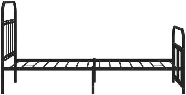 Alt view image 7 of 7 - vidaXL 12 Inch Twin Metal Bed Frame with Headboard & Footboard, No Box Spring Needed, Noise Free Platform Bed Frame with Steel Slats, Easy Assembly, Under Bed Storage, Minimalist, Black