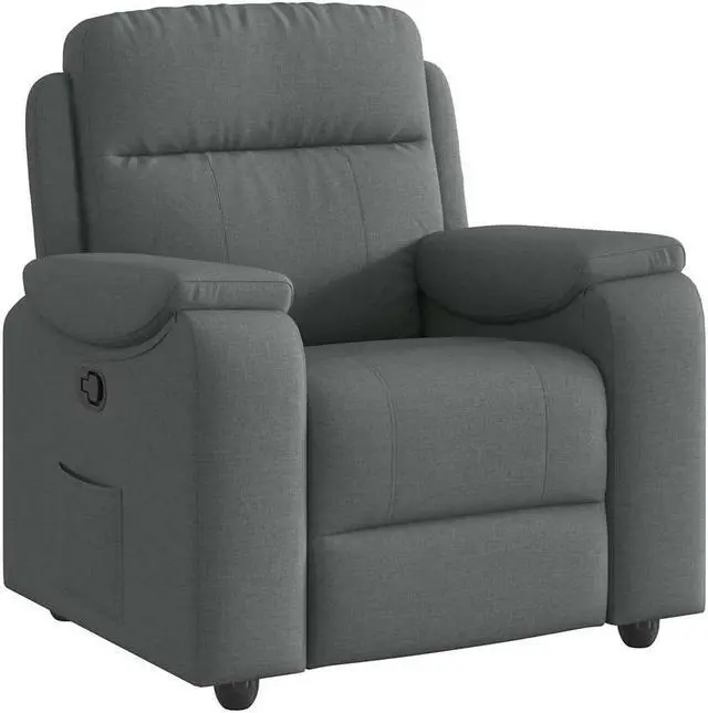 Alt view image 2 of 6 - vidaXL Recliner Chair Dark Gray Fabric reclining chair reclining armchair