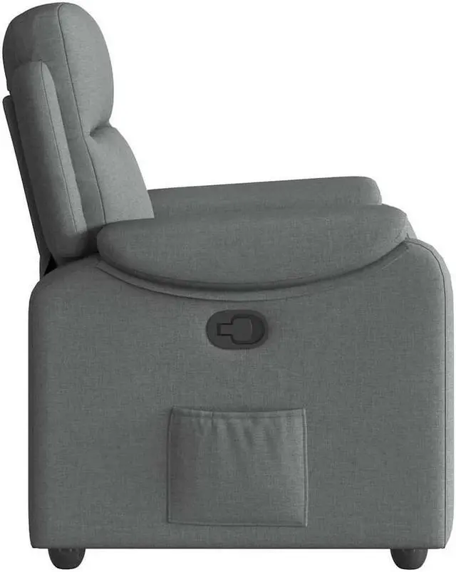 Alt view image 5 of 6 - vidaXL Recliner Chair Dark Gray Fabric reclining chair reclining armchair