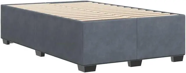 Alt view image 5 of 7 - vidaXL Bed Frame without Mattress Upholstered Bedstead Dark GrayÂ Full Velvet