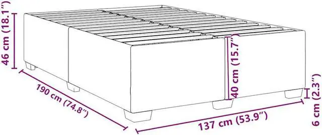Alt view image 4 of 7 - vidaXL Bed Frame without Mattress Upholstered Bedstead Dark GrayÂ Full Velvet