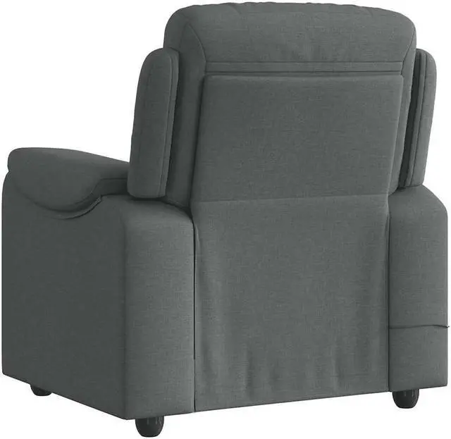Alt view image 5 of 6 - vidaXL Massage Recliner Chair Dark Gray Fabric massage chair massage recliner