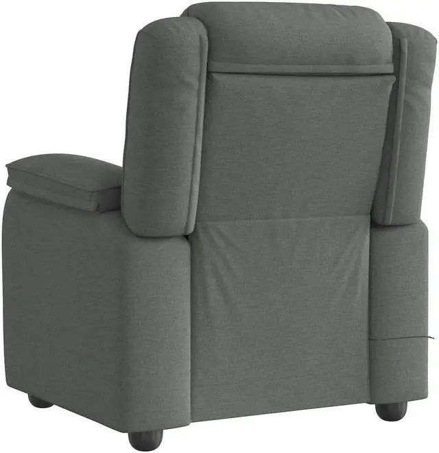 Alt view image 4 of 6 - vidaXL Massage Recliner Chair Dark Gray Fabric massage chair massage recliner