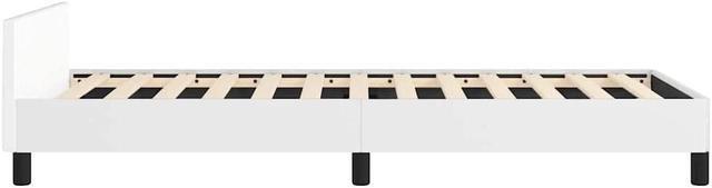 Alt view image 8 of 7 - vidaXL Faux Leather Bed Frame Platform Bed , Scandinavian Style/Slats Support/No Box Spring Needed/Without Mattress/Easy Assembly, White Twin Bed