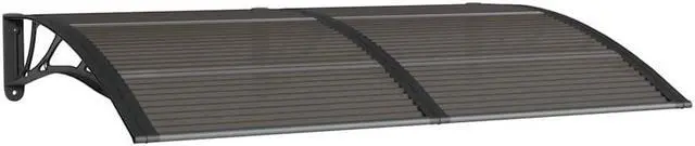 Alt view image 2 of 7 - vidaXL Door Canopy, Front Door Canopy for Protection, Porch Canopy for Outdoor, Weather-Resistant Polycarbonate Cover, 59,1''x39,4'', Black