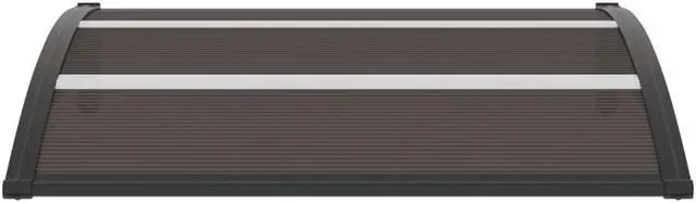Alt view image 3 of 7 - vidaXL Door Canopy, Front Door Canopy for Protection, Porch Canopy for Outdoor, Weather-resistant Polycarbonate Cover, 47.2''x31.5'', Black