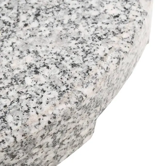 Alt view image 6 of 7 - vidaXL 44lb Round Umbrella Base with Handles, Patio Parasol Base for 1.5"/1.9" Pole Sizes, Granite Plate, Stainless Steel Pipe, Elegant Style, Ø15.7"x14.4" Gray