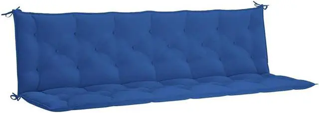 Alt view image 2 of 7 - vidaXL Indoor/Outdoor Bench Cushions 2 pcs, Patio Loveseat Cushions, Porch Swing Seat Cushions, Non-slip, Water-Repellent, Breathable, Resilient, Blue 78.7"x19.7"x2.8" Oxford Fabric