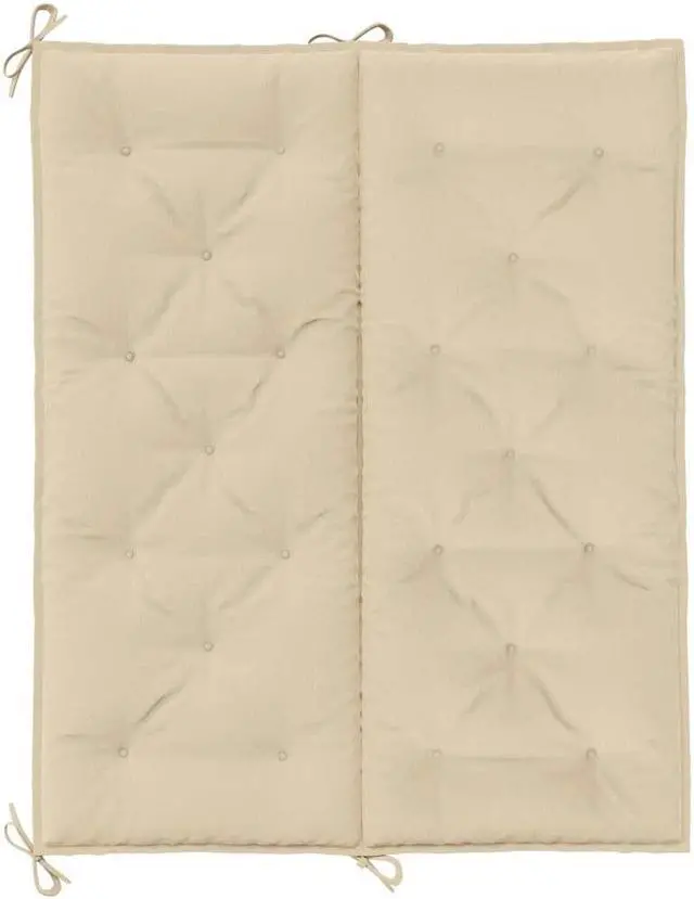 Alt view image 6 of 7 - vidaXL Indoor/Outdoor Bench Cushions 2 pcs, Patio Loveseat Cushions, Porch Swing Seat Cushions, Non-slip, Water-Repellent, Breathable, Resilient, Beige 47.2"x19.7"x2.8" Oxford Fabric