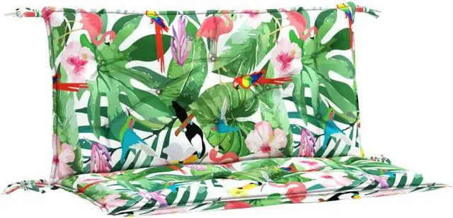 Alt view image 2 of 7 - vidaXL Indoor/Outdoor Bench Cushions 2 pcs, Patio Loveseat Cushions, Porch Swing Seat Cushions, Non-slip, Water-Repellent, Breathable, Resilient, Multicolour 39.4"x19.7"x2.8" Oxford Fabric