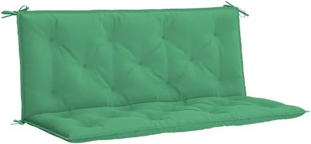 Alt view image 2 of 7 - vidaXL Indoor/Outdoor Bench Cushions 2 pcs, Patio Loveseat Cushions, Porch Swing Seat Cushions, Non-slip, Water-Repellent, Breathable, Resilient, Green 47.2"x19.7"x2.8" Oxford Fabric