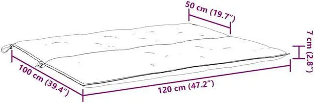 Alt view image 4 of 7 - vidaXL Indoor/Outdoor Bench Cushions 2 pcs, Patio Loveseat Cushions, Porch Swing Seat Cushions, Non-slip, Water-Repellent, Breathable, Resilient, Green 47.2"x19.7"x2.8" Oxford Fabric