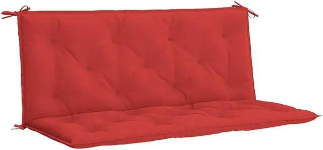 Alt view image 2 of 7 - vidaXL Indoor/Outdoor Bench Cushions 2 pcs, Patio Loveseat Cushions, Porch Swing Seat Cushions, Non-slip, Water-Repellent, Breathable, Resilient, Red 47.2"x19.7"x2.8" Oxford Fabric