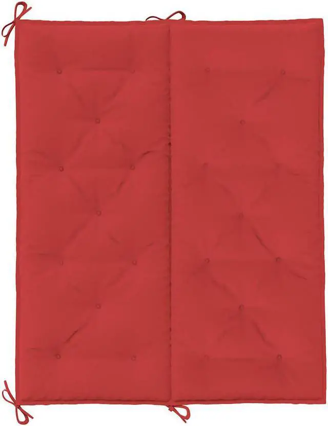 Alt view image 6 of 7 - vidaXL Indoor/Outdoor Bench Cushions 2 pcs, Patio Loveseat Cushions, Porch Swing Seat Cushions, Non-slip, Water-Repellent, Breathable, Resilient, Red 47.2"x19.7"x2.8" Oxford Fabric