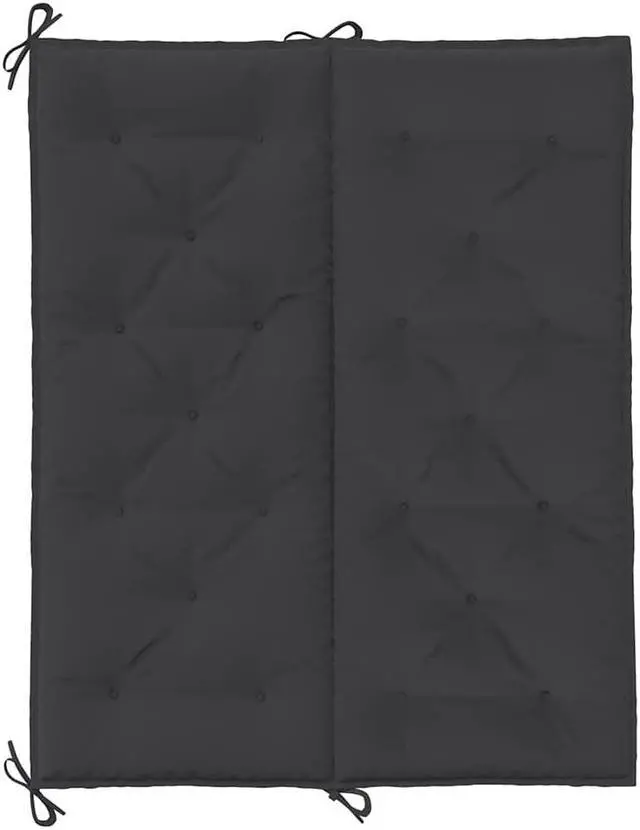 Alt view image 6 of 7 - vidaXL Indoor/Outdoor Bench Cushions 2 pcs, Patio Loveseat Cushions, Porch Swing Seat Cushions, Non-slip, Water-Repellent, Breathable, Resilient, Black 47.2"x19.7"x2.8" Oxford Fabric